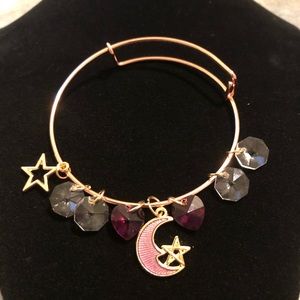 ⭐️Handmade✋moon and ⭐️ charm bangle bracelet